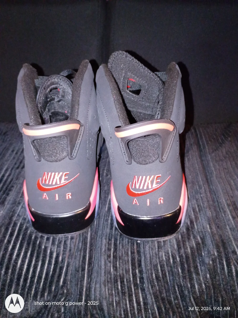 Nike Air Jordan 6s Black and Red High-Top Sneakers